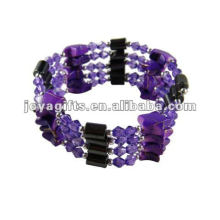 Magnetic Purple Star Wrap Bracelets &amp; Collier 36 &quot;